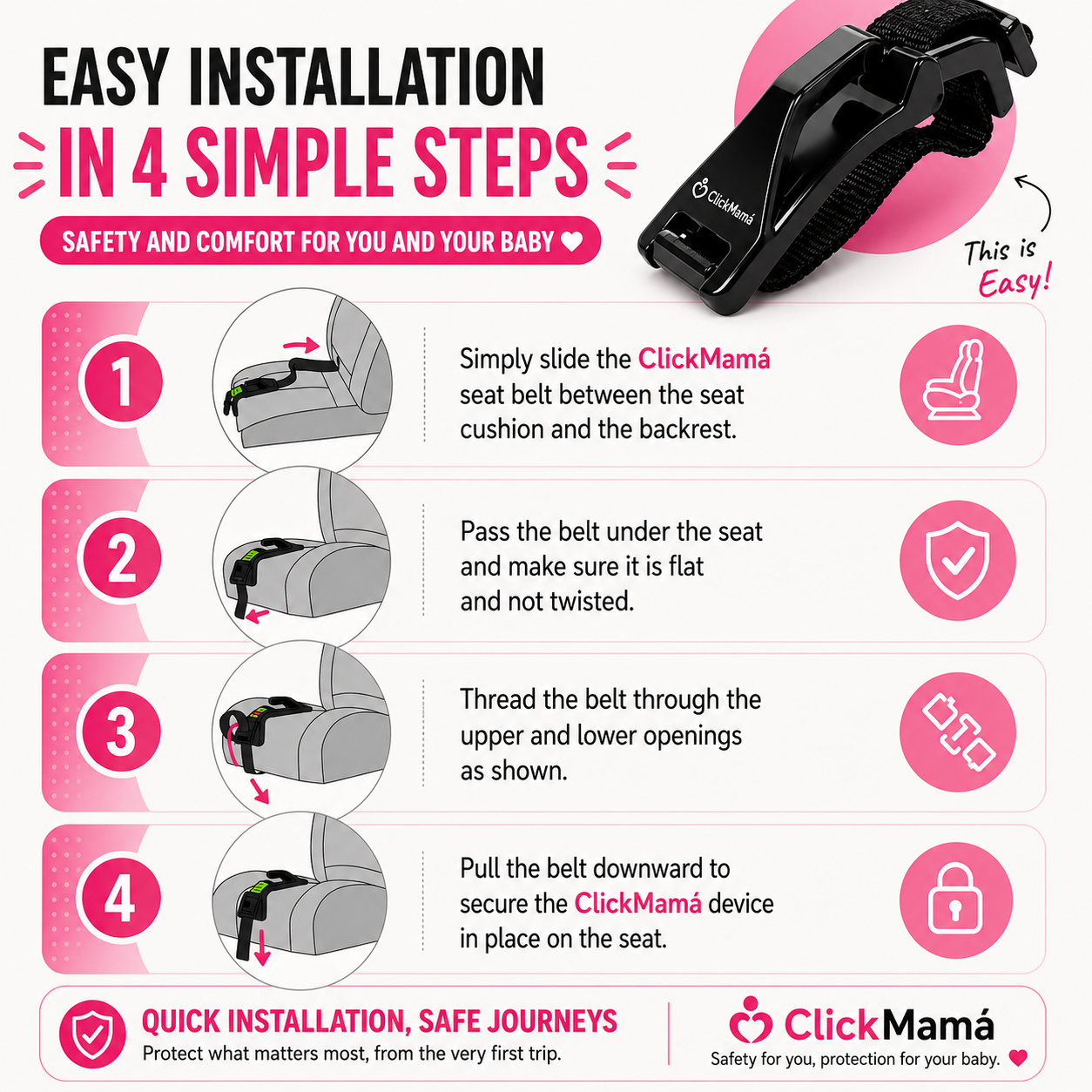 ClickMamá - Seat Belts for Pregnant Women